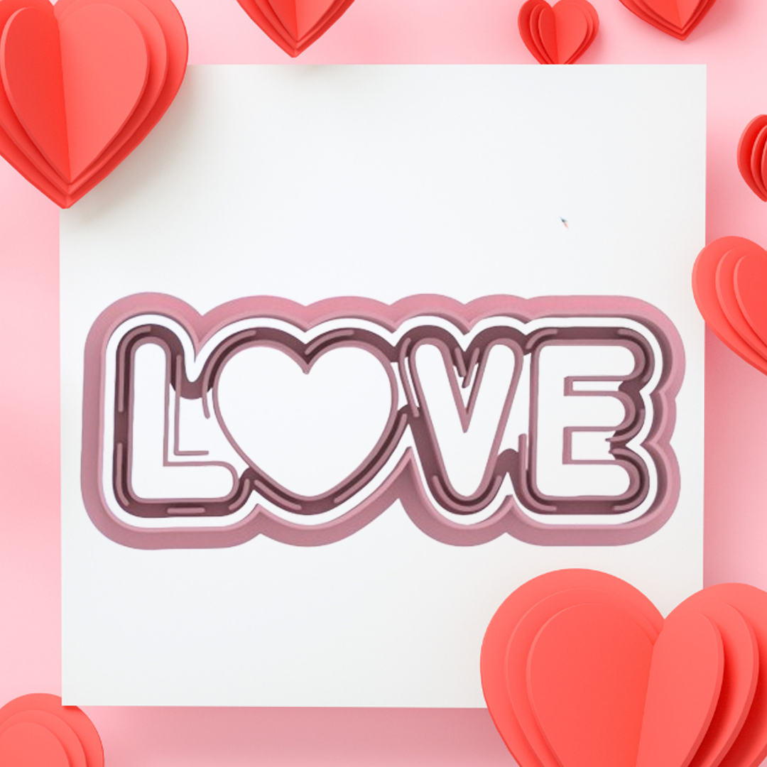 Tagliabiscotti Cutter due cuori - Amore Love - Cookie cutter - Stampo –