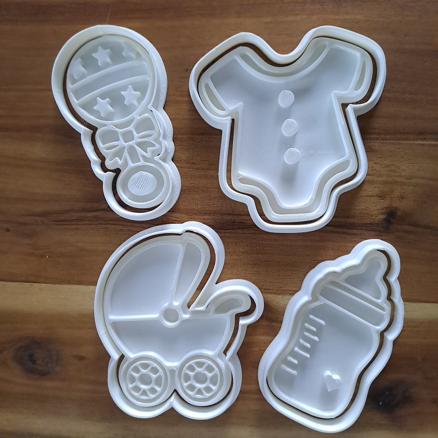 Set Baby Shower Mod.1 - New Born - Cookies Cutter - Stampi  per biscotti e pasta di zucchero