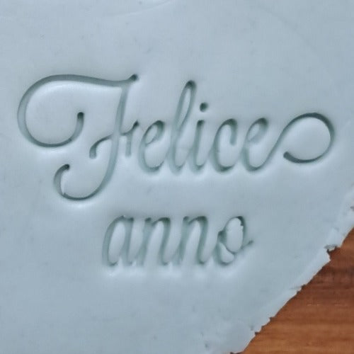 Felice anno - Scritta - Timbro - Stampo - Dimensione a scelta da 4cm - 7cm - 9cm