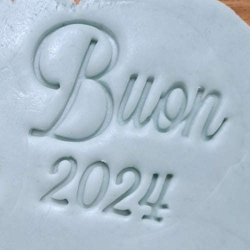 Happy 2024 - Ecriture - Tampon - Moule - Taille au choix de 4cm - 7cm - 9cm