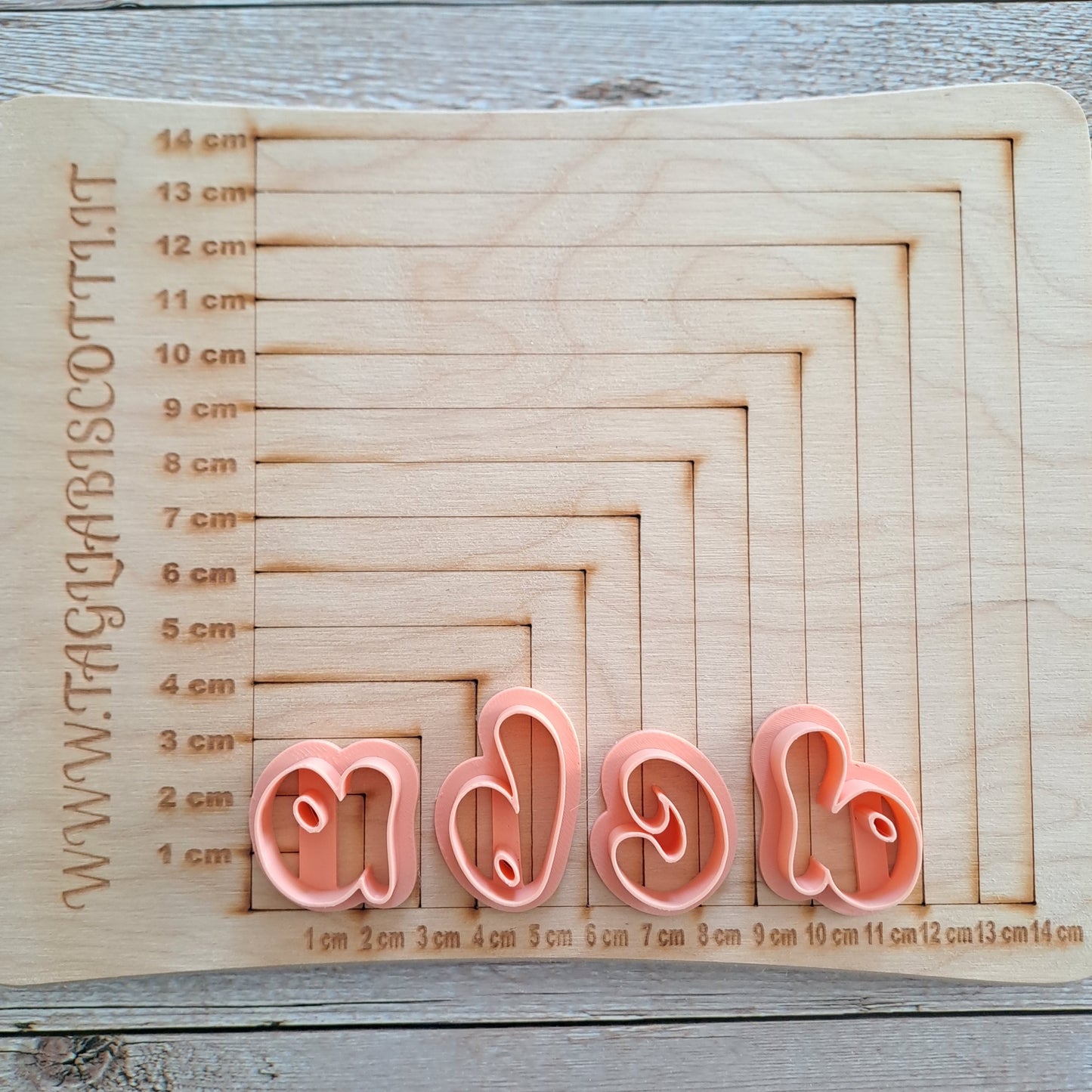 Alphabet Mod.4 - Hauteur des lettres (moyenne) 3 CM - pour créer des lettrages pour gâteaux en cake design