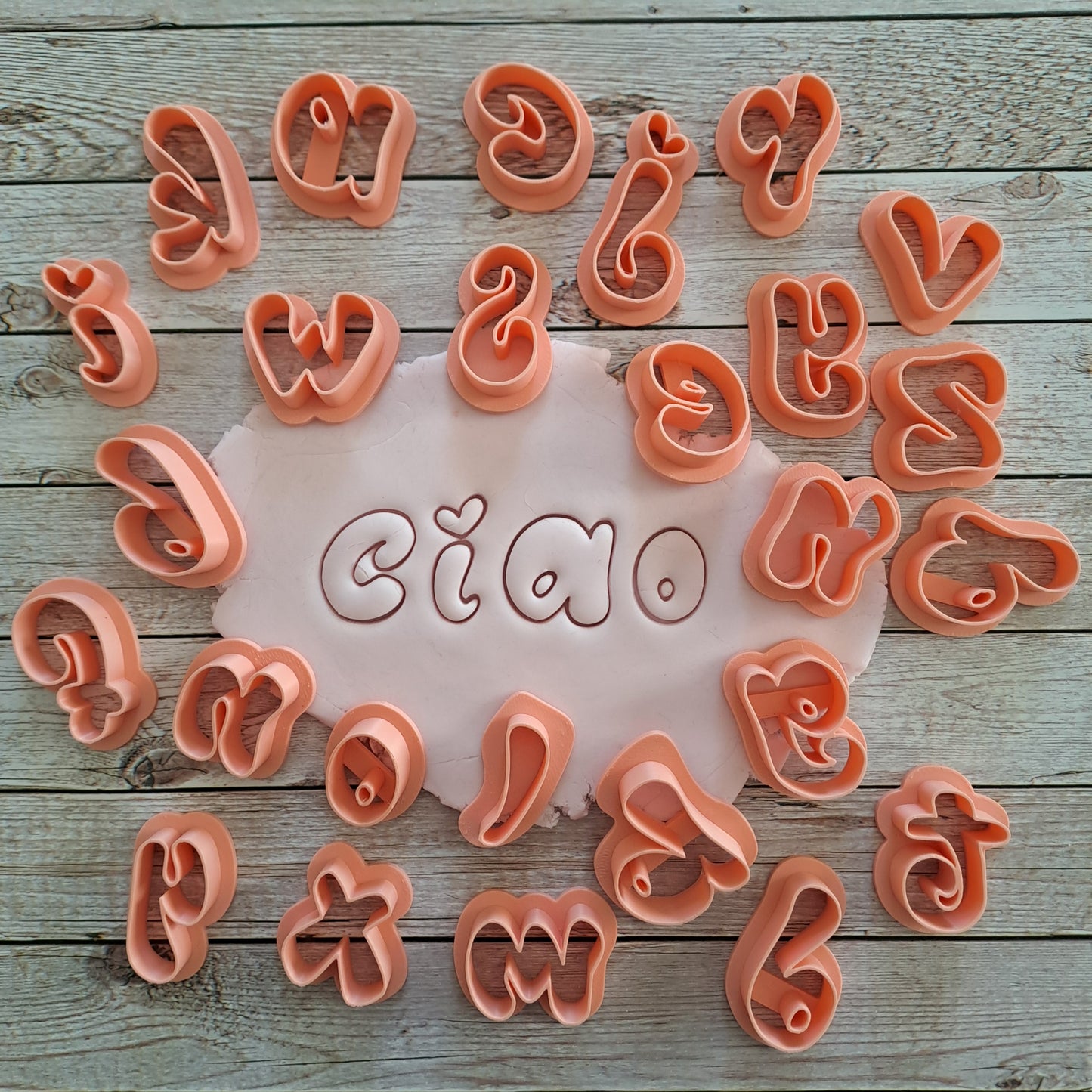 Alfabeto Mod.4- Altezza Lettere (a) 5 CM - per realizzare scritte per torte in cake design