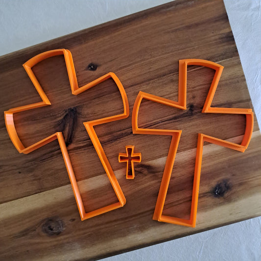 Crocifisso in 3 pezzi - Croce 3d -  Comunione - Cresima - Religione - 14cm