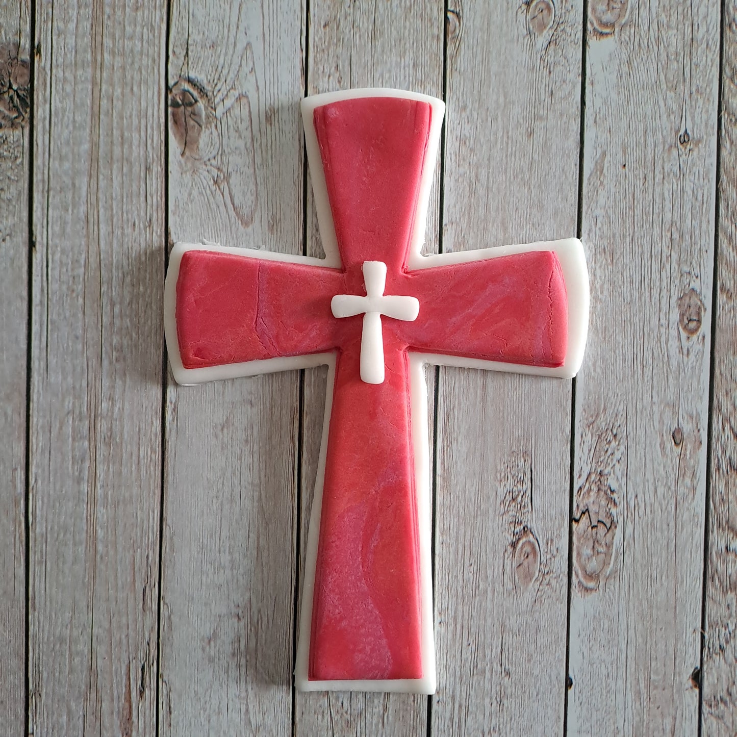 Crucifix en 3 pièces - Croix 3d - Communion - Confirmation - Religion - 14cm