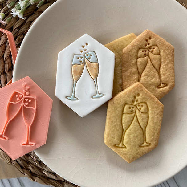 Verres à monture hexagonale - Mariage - Forme - Emporte-pièce pour biscuits de mariage