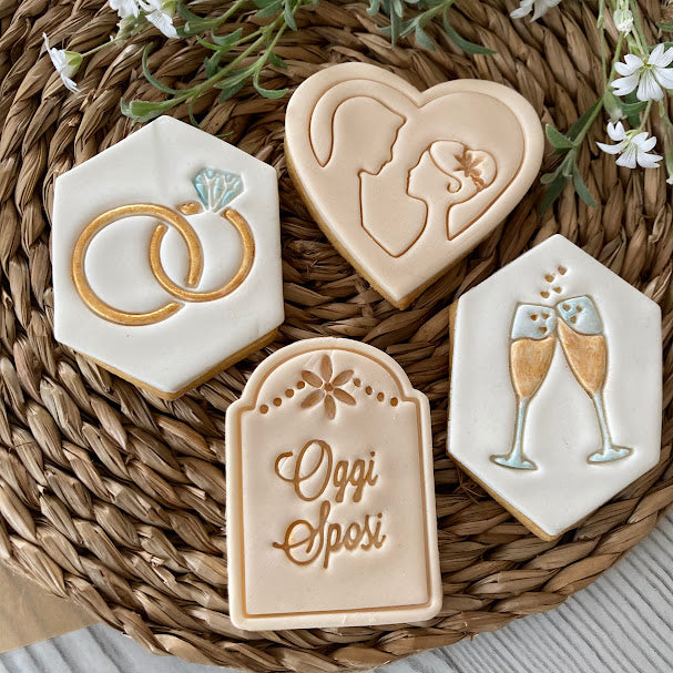 Set d'emporte-pièces pour les mariés mod.1 - Biscuits de mariage - Formina - Emporte-pièce pour biscuits de mariage