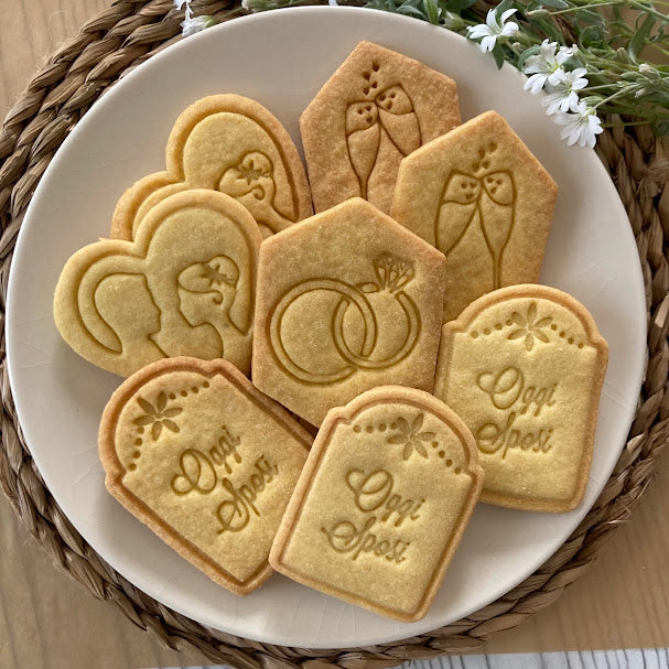 Set d'emporte-pièces pour les mariés mod.1 - Biscuits de mariage - Formina - Emporte-pièce pour biscuits de mariage