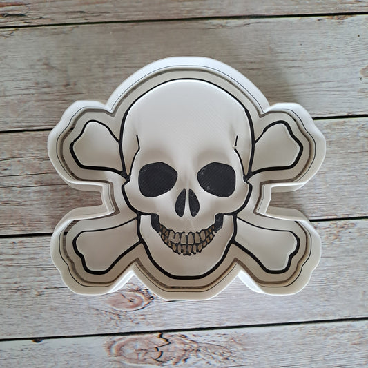 Skull Danger of Death - Pirates - Halloween - Cookie cutter - Mold - Sugar paste mold