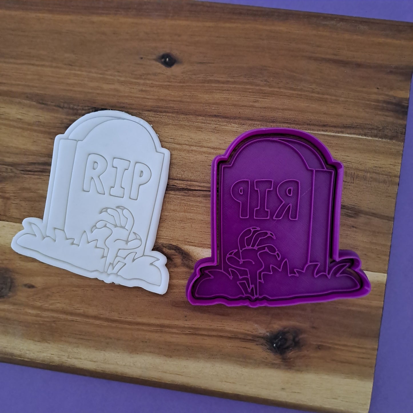 Tombstone RIP Mod.1 - Halloween - Emporte-pièce - Moule - Moule pour biscuits ou décorations en pâte à sucre pour cake design