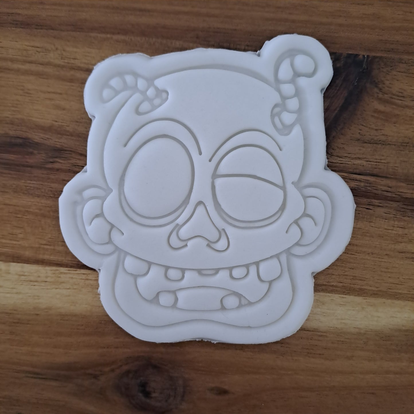 Zombie Head with Worms Mod.1 - Halloween - Cookie cutter - Mold - Mold for biscuits or sugar paste decorations for cake design