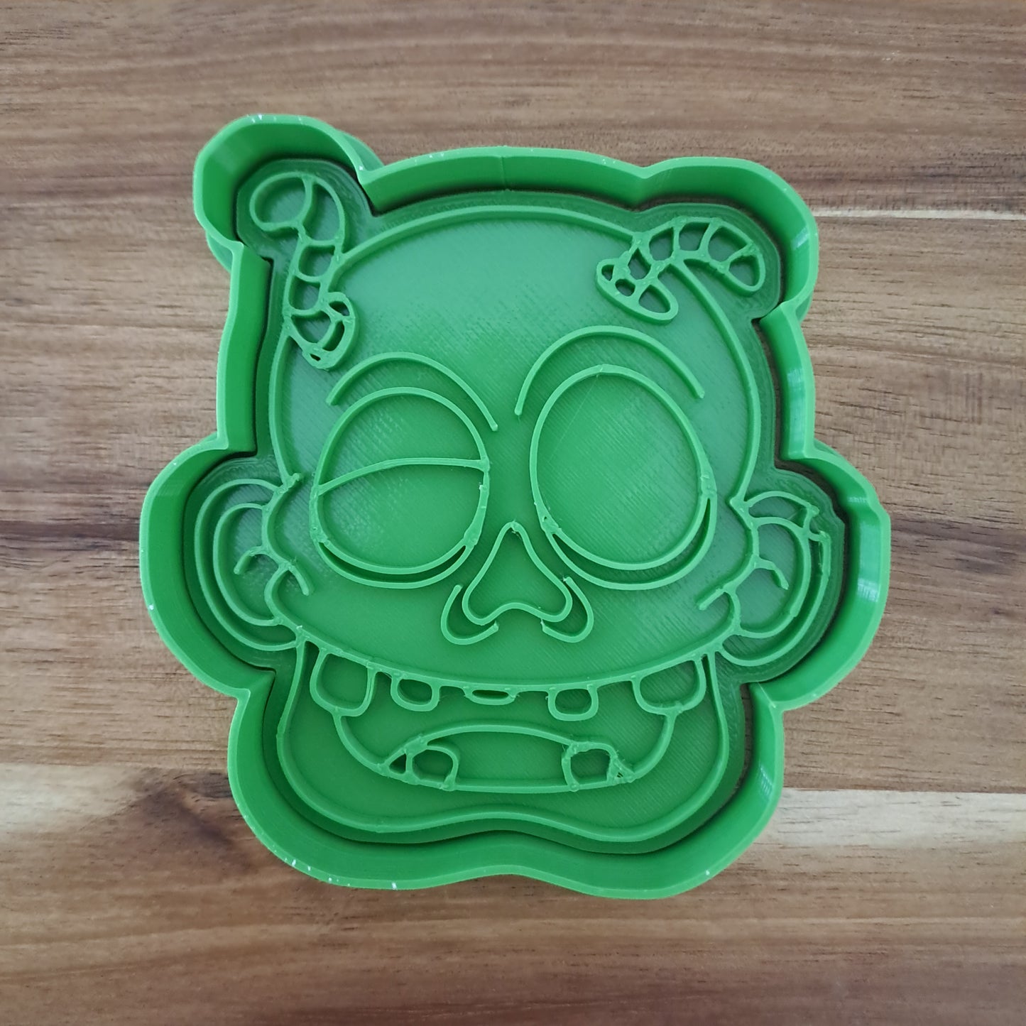 Zombie Head with Worms Mod.1 - Halloween - Cookie cutter - Mold - Mold for biscuits or sugar paste decorations for cake design