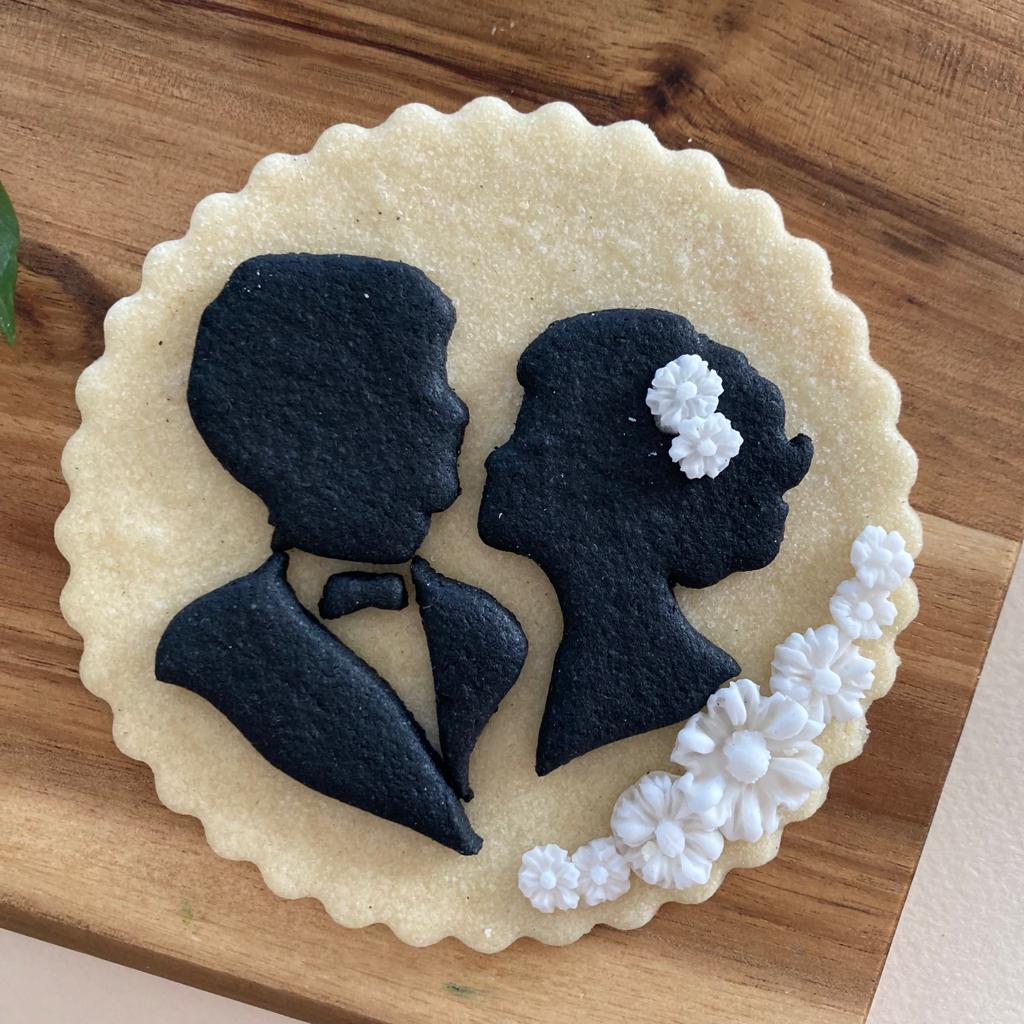 Silhouette Bride and Groom Face Cookie Cutter - Mariée - Marié - Mariage - Formina - Emporte-pièce