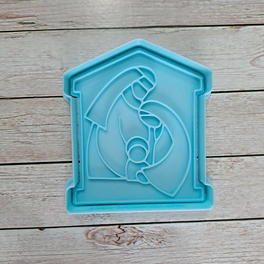 Christmas house mod.4 - cookie cutter - mold - mold - cookie cutter - 10 cm