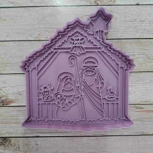 Christmas house mod.4 - cookie cutter - mold - mold - cookie cutter - 10 cm