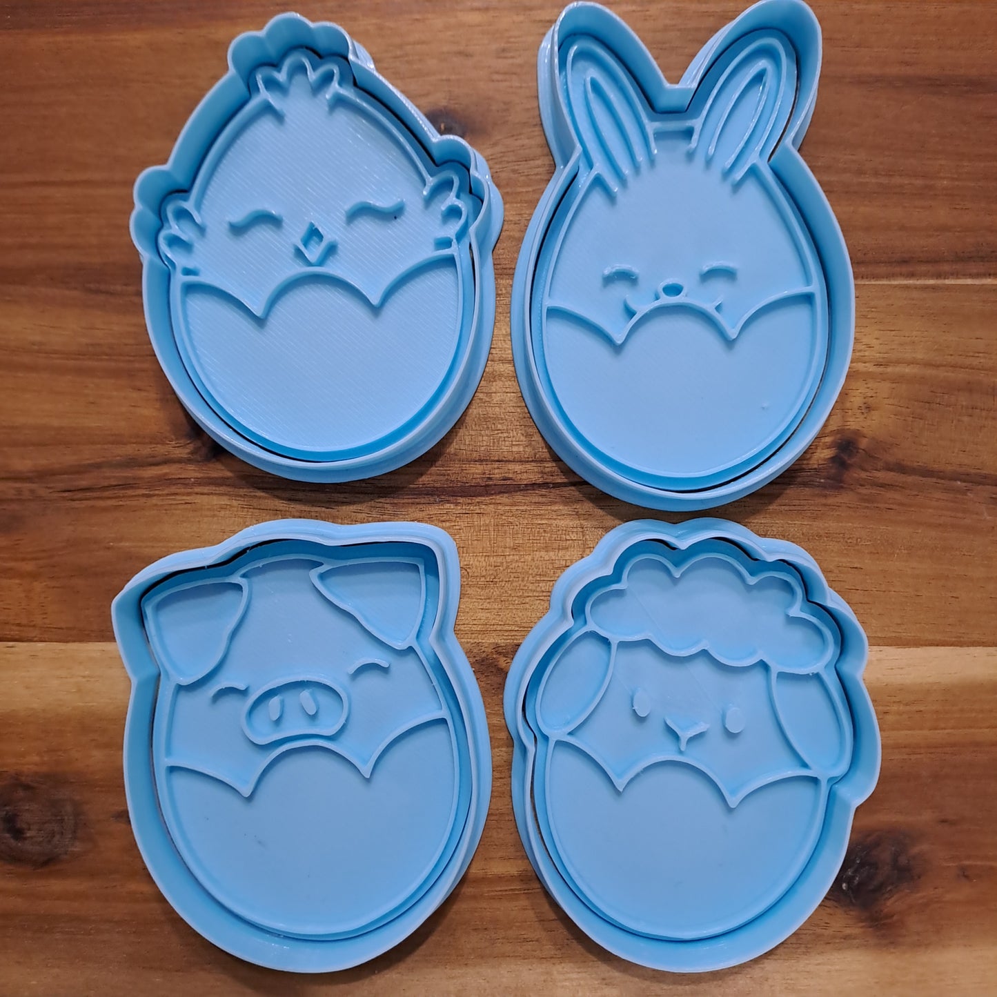 Set Animali nell'uovo - Pasqua - Easter - Tagliabiscotti - Cookies cutter - Formine per Biscotti