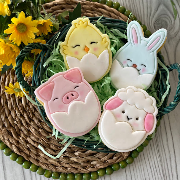 Set Animali nell'uovo - Pasqua - Easter - Tagliabiscotti - Cookies cutter - Formine per Biscotti