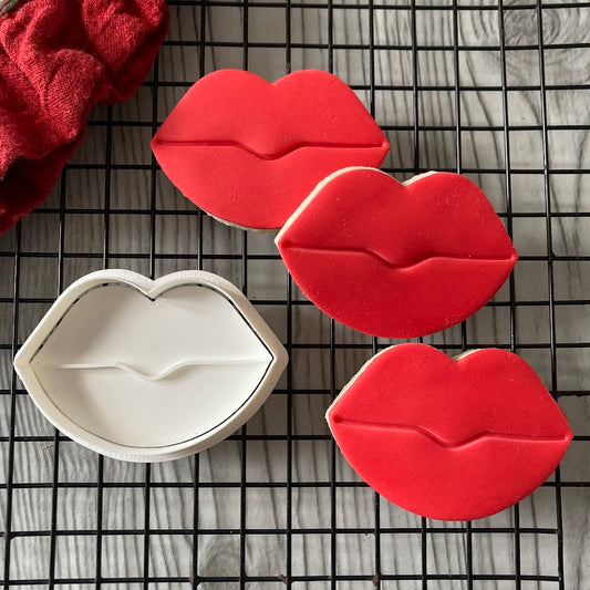 Tagliabiscotti a forma di Labbra - San Valentino - Cookie cutter - Stampo per biscotti o decorazioni in pasta di zucchero