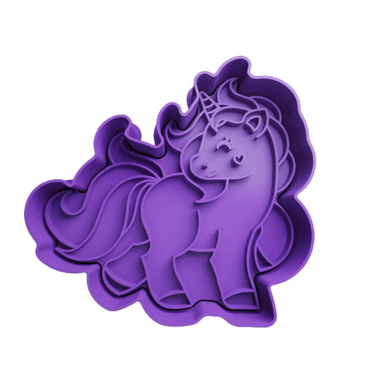 Unicorno mod.4 - Tagliabiscotti - Cookies cutter - Formina - Stampo