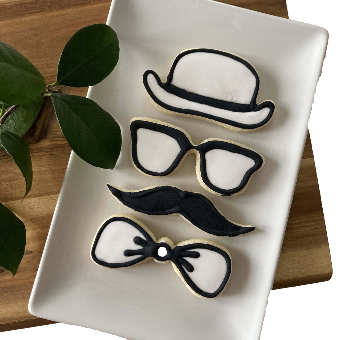 Father's Day Cutter Set - Hat - Glasses - Mustache - Bow tie - Cookie cutter - Cookie cutter