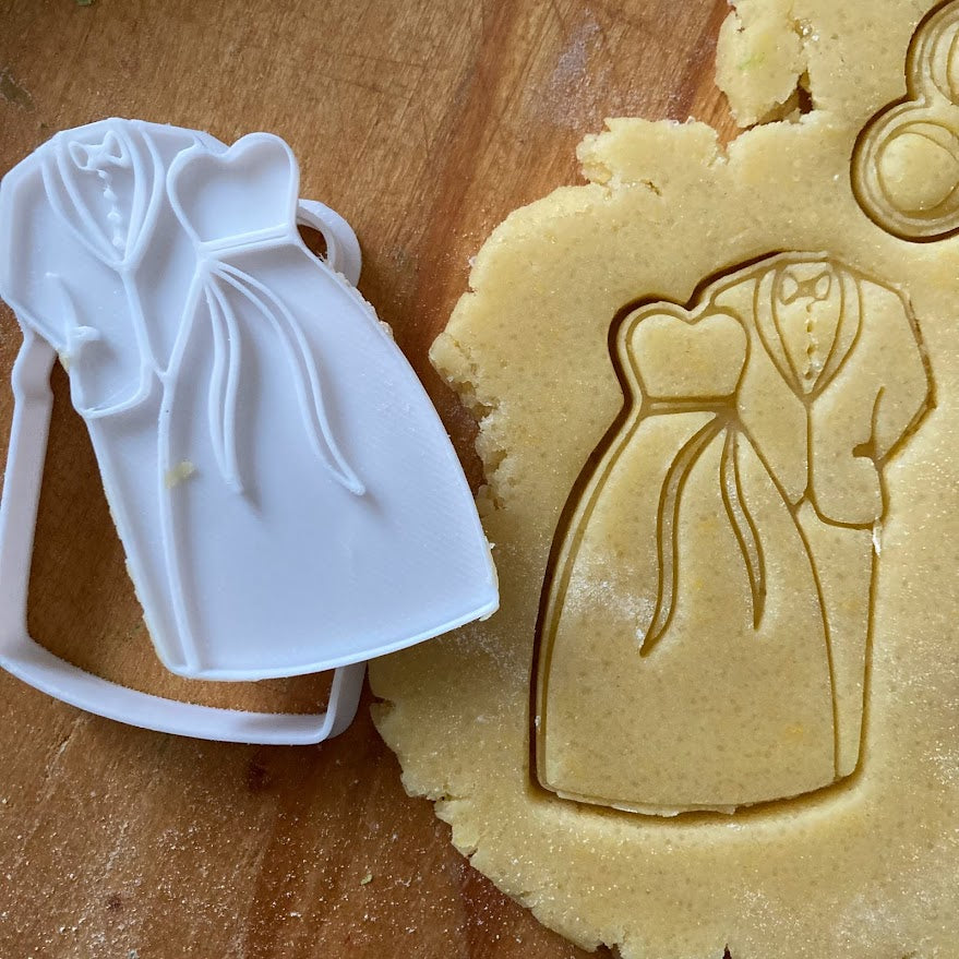 Cookies Cutter Robe de mariée - Mariée - Marié - Mariage - Forme